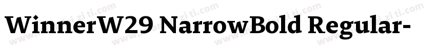 WinnerW29 NarrowBold Regular字体转换